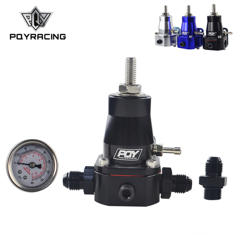 PQY UNIVERSAL FUEL PRESSURE REGULATOR + GAUGE + AN6 FITTING 30-70 PSI PQY7845 ► Photo 1/6