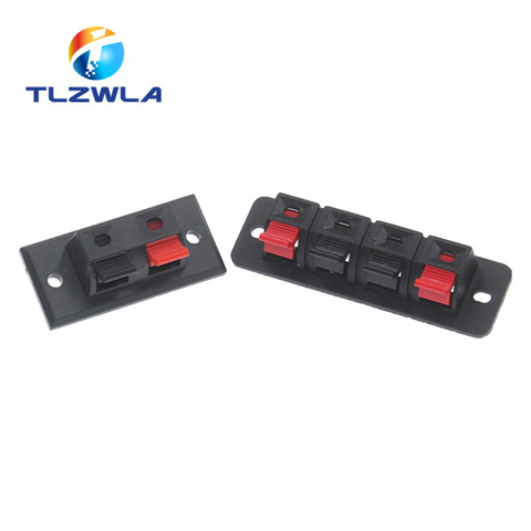 5Pcs Plastic 2/4 Positions Connector Terminal Push In Jack Spring Load Audio Speaker Terminals Breadboard Clip ► Photo 1/6