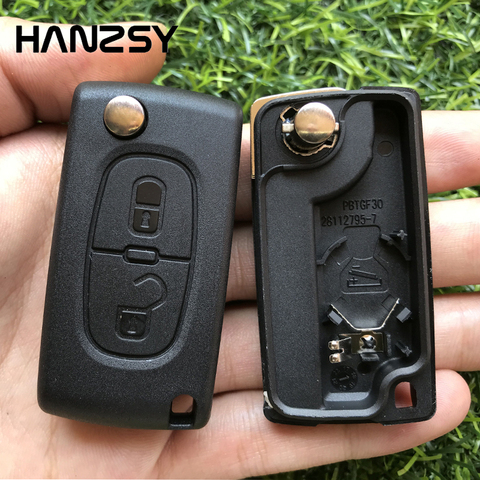 2 buttons Remote Key shell For Peugeot 308 307 207 206 407 Partner CE0536 HU83 Blade Car Flip Folding key Case Blank fob Cover ► Photo 1/6