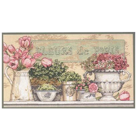 Top Quality Lovely Counted Cross Stitch Kit Flowers of Paris Flower Dim 35204 ► Photo 1/4