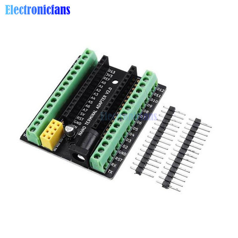 diymore Nano Terminal Expansion Adapter Board for Arduino Nano V3.0 AVR ATMEGA328P with NRF2401+ Expansion Interface DC Power ► Photo 1/1