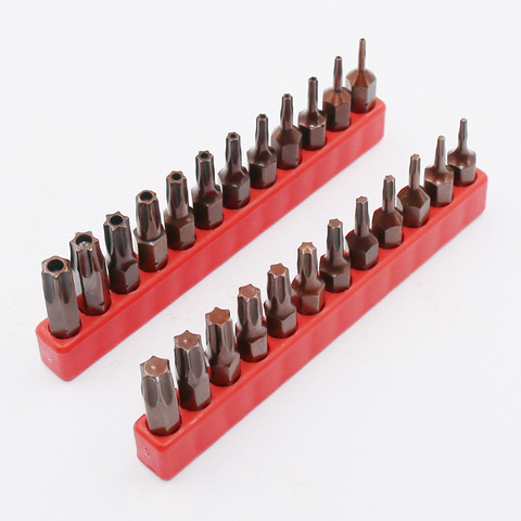 12pcs/lot 1/4 Inch S2 Alloy Steel 25MM Long Magnetic Torx Screwdriver Bits Set Tools T6 T7 T8 T9 T10 T15 T20 T25 T27 T30 T35 T40 ► Photo 1/1