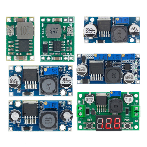 Cheap LM2596S LM2596 DC 4.0~40 to 1.3-37V Adjustable Step-Down Power Module + LED Voltmeter DC-DC module ► Photo 1/6