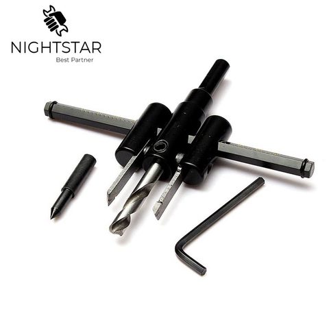Krachtige Adjustable Wood Drywall Circle Hole Drill Cutter Bit Saw Use 30-120mm Circle Hole Saw Cutter Drill /Alloy blade ► Photo 1/6