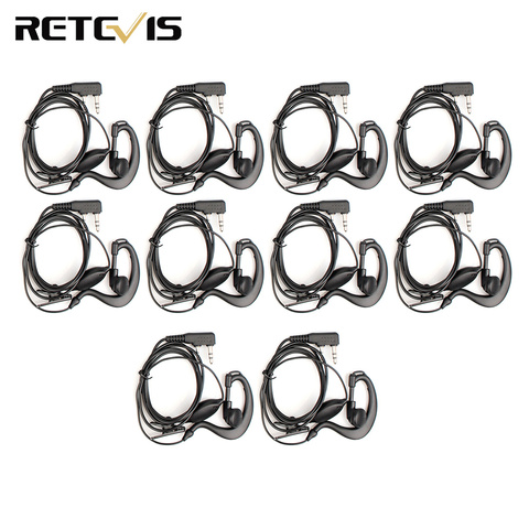 10pcs 2Pin PTT Earpiece Walkie Talkie Headset For KENWOOD BAOFENG UV-5R BF-888S RETEVIS H777 RT7 For QUANSHENG for PUXING TYT ► Photo 1/6