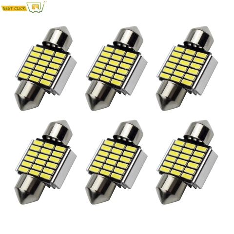 6pcs/pack Festoon 31mm LED Bulb C5W Car Light Canbus No Error Auto Dome Stepwell Lamp SV8.5 DE3175 DE3022 DE3021 3021 6428 3022 ► Photo 1/6