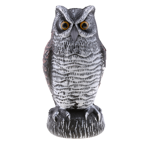 Realistic Owl Decoy – Scares Away and Repels Birds, Rabbits, Squirrels and other Pests ► Photo 1/6