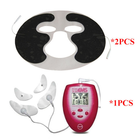 2pcslot face Tens Machine Facial beauty Electrode Pads with cable for full body massager pulse therapy machine pad ► Photo 1/6