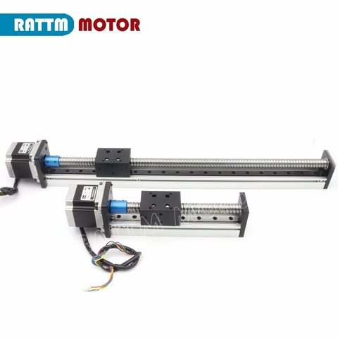 CBX1605 Ballscrew Linear Stage Actuator 100/200/300/400/500/600mm & Square Linear rail + Nema23 Stepper Motor for CNC XYZ Axis ► Photo 1/6