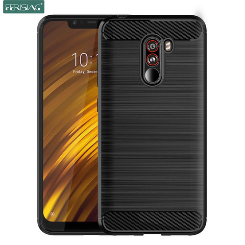 Case For Pocophone F1 Case Xiaomi Pocophone F1 Case Silicone TPU Bumper Shockproof Carbon Fiber Cover for Poco F1 Capa Coque ► Photo 1/6