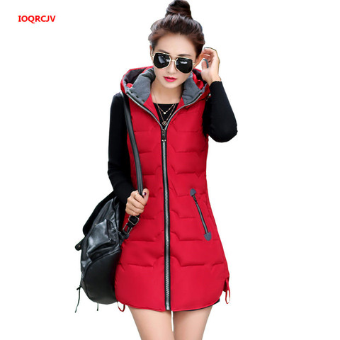 Autumn Winter Vest Women Waistcoat 2022 Female Sleeveless Jacket Hood Warm Long Vest Jacket Feminino Plus Size 5XL Outwear W1227 ► Photo 1/6