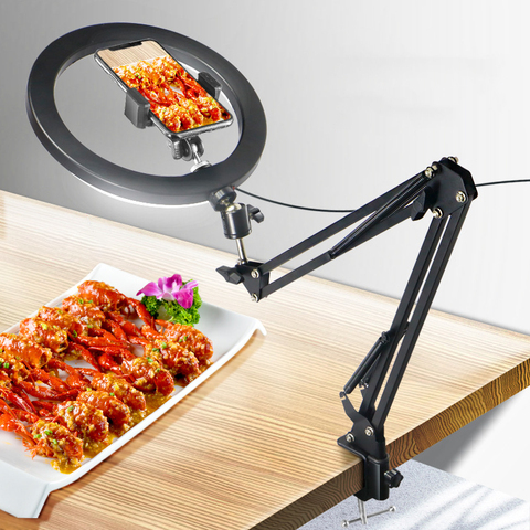 Arm Holder Photography Tripod For Mobile Phone Holder Accessories With Ring Lamp Light Clip For Smartphone Camera Selfie Stick ► Photo 1/6