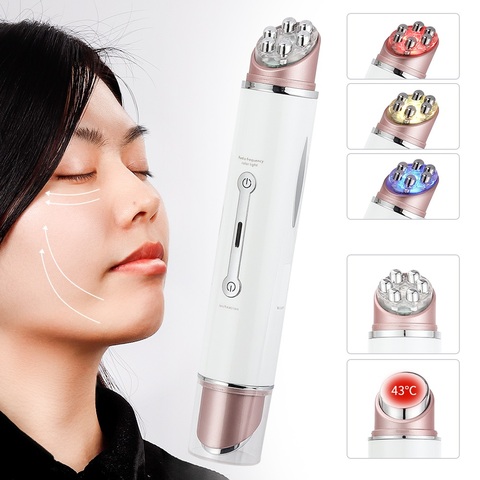 Electric Facial Eye Massager Pen Vibration Double Head EMS Rejuvenation Eye Machine LED Photon Skin Rejuvenation Anti-wrinkle ► Photo 1/6