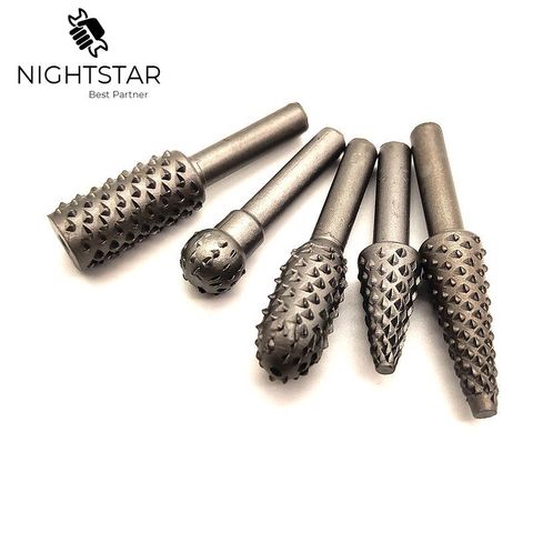 Krachtige 5Pcs Rotary Rasp HSS Grinding Head Power Tool Woodworking Cutter Drill Bits Rotary Craft Files Shank 1/4 ► Photo 1/5