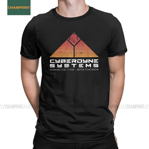 Men T-Shirts Cyberdyne Systems The Terminator Cotton Tee Shirt Short Sleeve Arnold Schwarzenegger T800 Skynet Robot T Shirts ► Photo 1/6