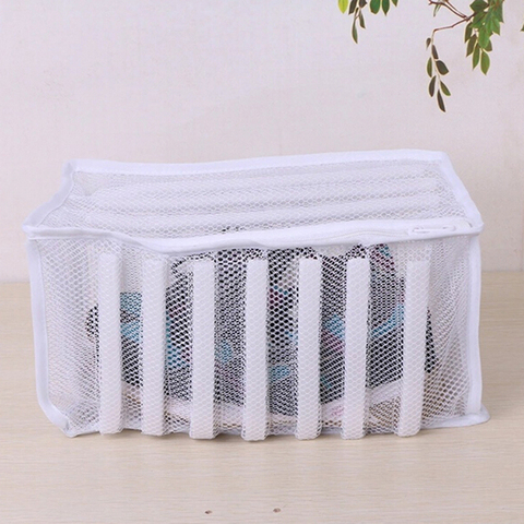 White Laundry Bag Organizer Bag For Shoe Mesh Laundry Shoes Bags Dry Shoe Home Organizer Portable Laundry Washing Bags ► Photo 1/6