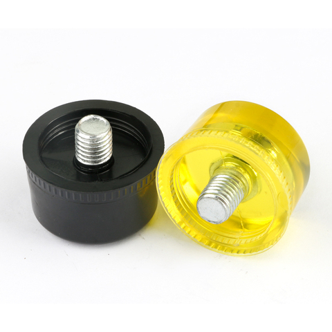1 Pair of Double Face Tap Rubber Hammer Head 25mm 30mm 35mm 40mm 45mm Yellow and Black Nylon Heads ► Photo 1/3