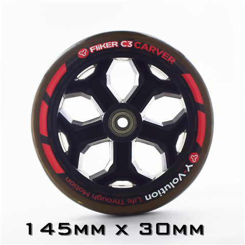 2pcs C1 125mm 24mm C3 145mm 30mm FLIKER CARVER Y VOLUTION Scooter wheel durable PU skating tyre Ruedas ABEC-7 608 bearing Rodas ► Photo 1/1