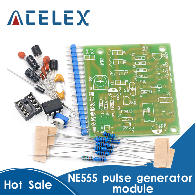 NE555 Multi-Channel Waveform Generator Module Sine Triangle Square Wave DIY Kits 