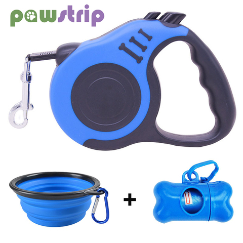 Retractable Dog Leash Dog Waste Bag Dispenser and Bags + Dog Bowl Heavy Duty Walking Leash For Dogs Pet Puppy Leash 3m/5m ► Photo 1/6