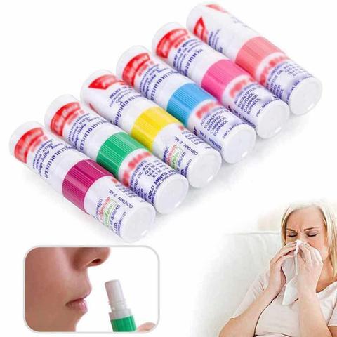 1PCS Thailand Mint Cylinder Nasal Inhaler Refresh Brain Anti Stuffy Rhinitis Nose Aspirator Cure Nasal Fatigue C8D0 ► Photo 1/6