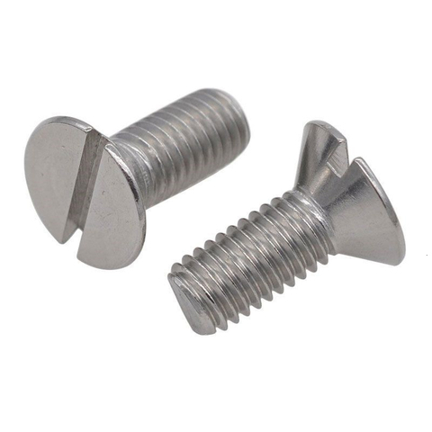 10/50pc M1.6 M2 M2.5 M3 M4 M5 M6 304 A2-70 stainless steel GB68 Metric Threaded Slotted Flat Countersunk Head Machine Screw Bolt ► Photo 1/2