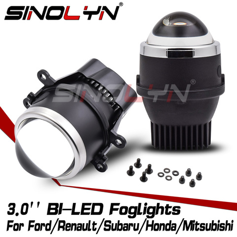 Sinolyn Bi LED Fog Lights Lenses PTF For Ford FOCUS/Renault Duster/Mitsubishi Outlander/Subaru Outback/Honda Accord/For SUZUKI ► Photo 1/6