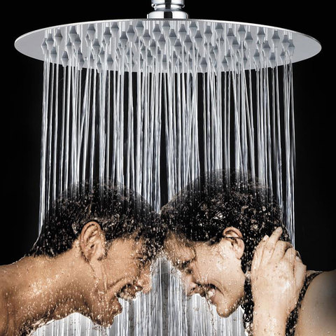 Rainfall Shower Head  stainless steel shower head 4/6/8/10/12 inch top shower bathroom shower head square and round shower head ► Photo 1/6