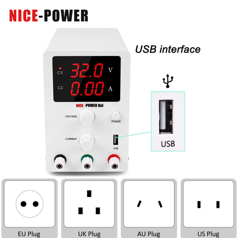 New Arrival Digital Bench Regulated Switching DC USB Power Supply 30V 10A Adjustable Laboratory Bench Power Source Regulator ► Photo 1/6