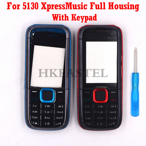 For Nokia 5130 XpressMusic 5130XM New Full Complete Mobile Phone Housing Cover Case + English Russian Keypad + Tool ► Photo 1/4