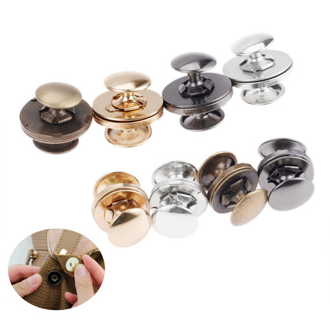 10 Sets Magnet Buttons Double Rivets Stud Magnetic Snaps Clasp For Handbags Purse Metal Button Fastener For Wallet Bags 14/18mm ► Photo 1/6