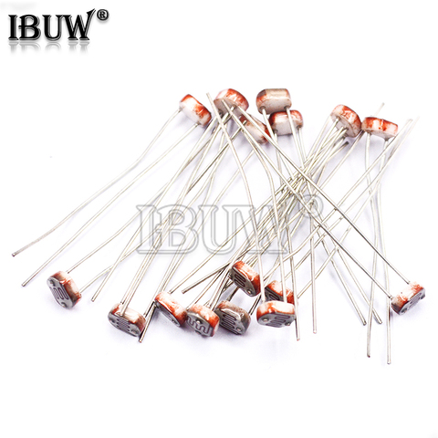 50PCS LDR Photo Light Sensitive Resistor Photoelectric Photoresistor 5528 GL5528 5537 5506 5516 5539 5549 For Arduino ► Photo 1/1