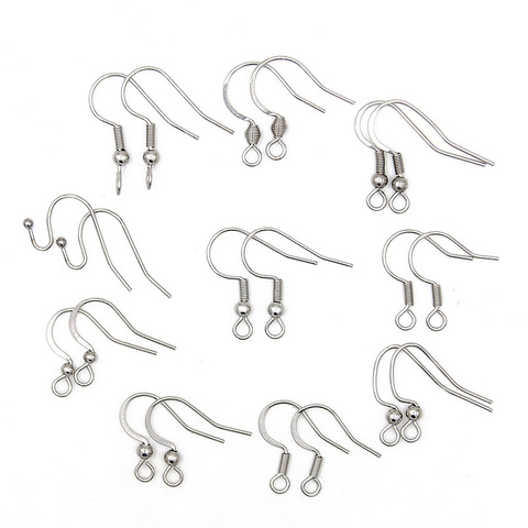 PULCHRITUDE 50PCS/lot 10 styles 316 Stainless Steel Earring Hook Ear Wire Findings For DIY Jewelry Making Accessories ► Photo 1/6