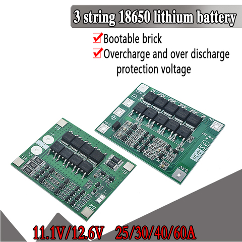 3S 25A 40S Li-ion 18650 BMS PCM battery protection board bms pcm with balance for li-ion lipo battery cell pack ► Photo 1/6