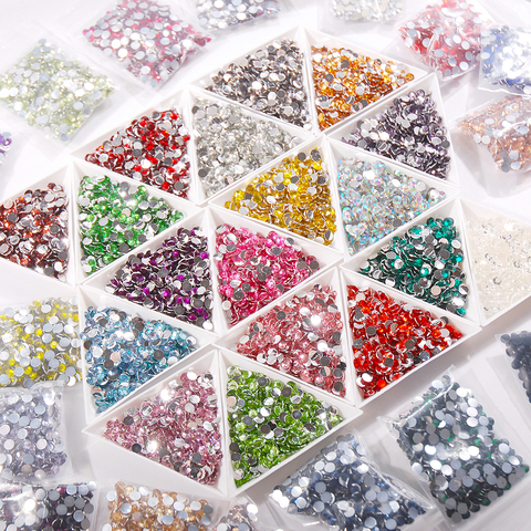 10000Pcs 2-3-4-5-6mm FlatBack Resin Non- Hot Fix Strass Colourful Decoration Rhinestones For Clothing Art Design DIY ► Photo 1/6