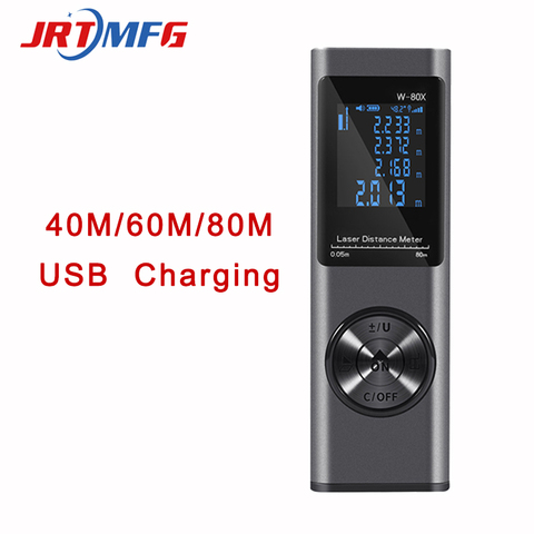 JRTMFG New Laser Rangefinder 40m/60m/80m Roulette Laser Meter  For Distance Measurement Digital Tape Measure  W-40X ► Photo 1/6