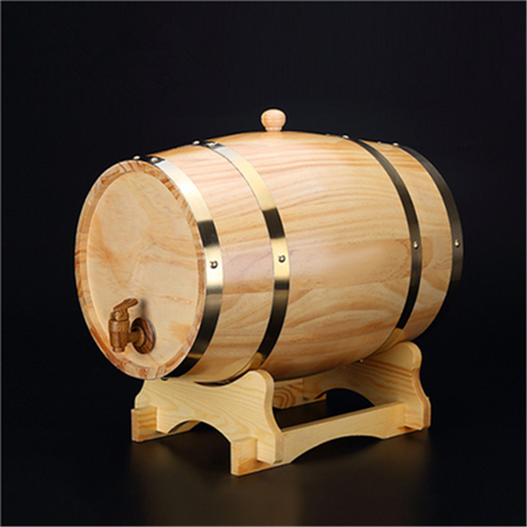 1.5L-3L beer brewing keg Vintage Wood Oak Timber Wine Barrel for Whiskey Rum Port Decorative Barrel Keg Hotel ► Photo 1/6