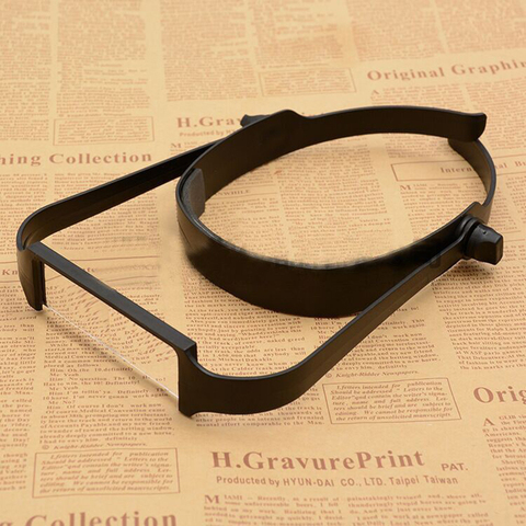 Headband Magnifier Head Mounted Magnifying Glass with 4 Acrylic Lens (1.6X, 2X, 2.5X, 3.5X) Senior Reading Magnifying Glasses ► Photo 1/5