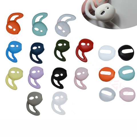 Hot Sale 2pcs Cover for Apple Airpods Eartips Silicone in-ear Headset Earbuds Cover with Hook Earphone Accessaries Dropshipping ► Photo 1/5