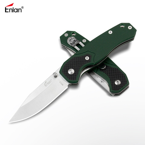 ENLAN M023 Folding Knife 8Cr13Mov Blade G10 Handle Knives With Hanging Clip Camping Survival Bushcraft Super EDC Pocket Knives ► Photo 1/6