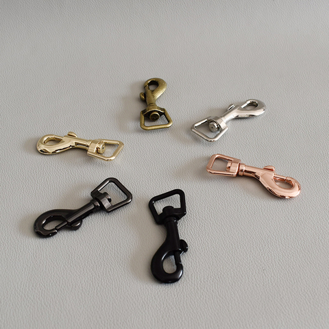 1 pcs swivel snap hooks metal dog clasp kirsite hook buckle hardware for 15mm webbing DIY dog leash parts top quality 6 color ► Photo 1/6