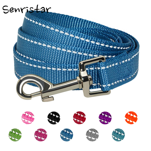 Nylon Reflective Dog Leash For Small Medium Large Dog Outdoor Running Walking Training Safe Pet Dog Rope Collar Harness Leash ► Photo 1/6