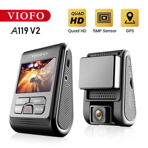 VIOFO A119 V2 Quad HD Car DVR Super Capacitor 2K 2560*1440P Car Dash Video Recorder DVR Optional GPS CPL Filter ► Photo 1/6