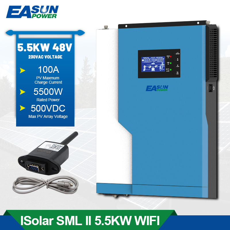 EASUN POWER 5.5KW Soalr Inverter 500Vdc MPPT 100A 500VDC PV input
