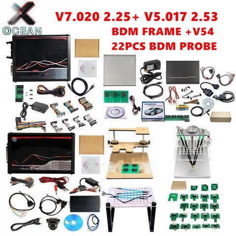 SW 2.53 V5.017 2.25 V7.020 OBD2 Manager Tuning Kit V2 BDM100 ECU Programmer FGTECH Galletto V54 bdm frame with 22PCS adapter ► Photo 1/6