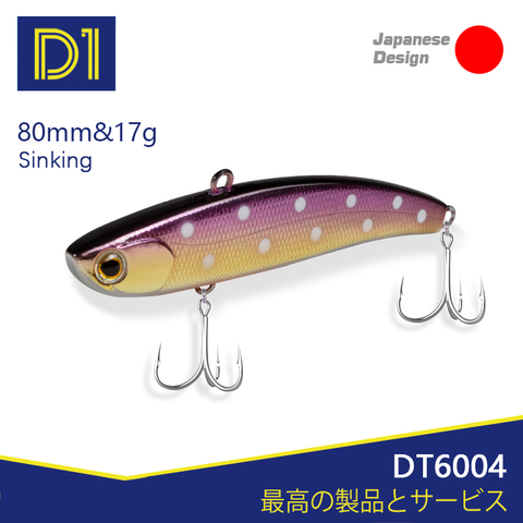 D1 2022 Best sellers VIB Fishing Lure Sinking 80mm 17g Long Casting Hard Bait Artificial Bait for Bass Pike DT6004 ► Photo 1/6