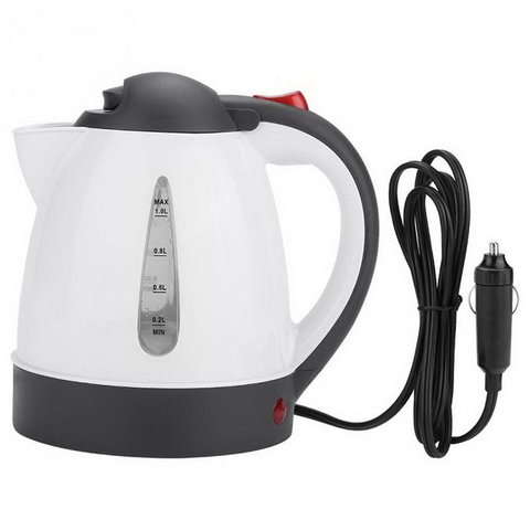 240W 750ml 24V Electric Heating Cup Kettle Stainless Steel Water Heater  Bottle for Tea Coffee Drinking Travel Car Truck Kettle