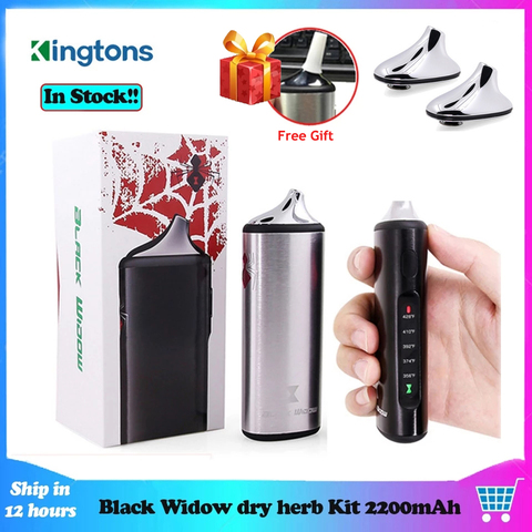 Original Kingtons dry herb herbal vaporizer e cigarette Black Widow vapor box mod vape vaporizer wax kit 2200mAh Ceramic heating ► Photo 1/6