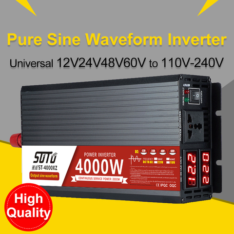 Universal Inverter DC 12V24V48V60V to 110V-240V Pure Sine Waveform LCD Screen Inverter 2500W/3000W/4000W/5000W  Power Converter ► Photo 1/1