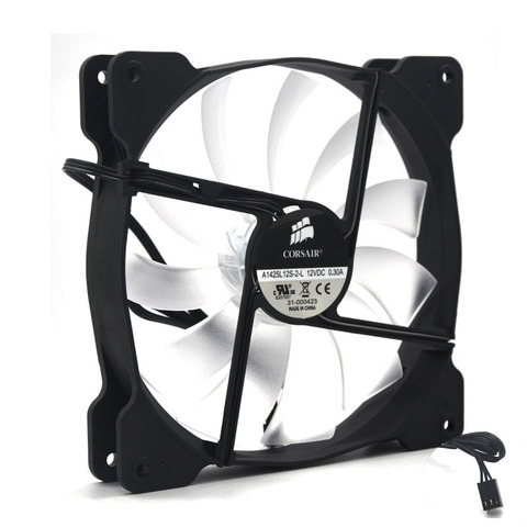 140mm led fan A1425L12S-2-L silent cooling fan 140*25mm 12VDC  0.30A(Rated 0.18A) computer pc set up cooling fan 870RPM 3pin ► Photo 1/6